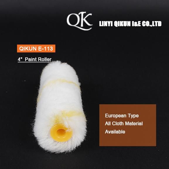 E-110 Hardware Decorate Paint Hand Tools Acrylic Pure Color 4" Paint Roller