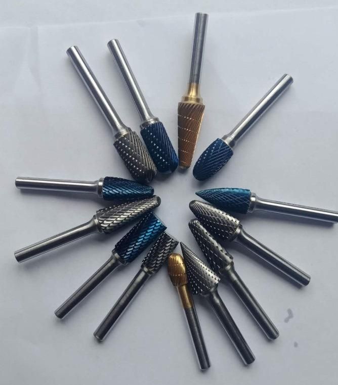 Cylinder Shape Tungsten Carbide Burrs with Single Cut or Double Cut