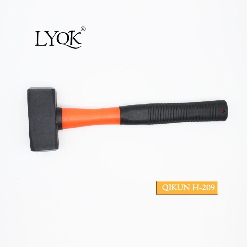 H-209 Construction Hardware Hand Tools Plastic Coated Handle German Type Stoning Stone Hammer