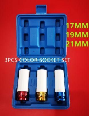3PCS High Quality Colorful Wheel Protection Impact Socket Set