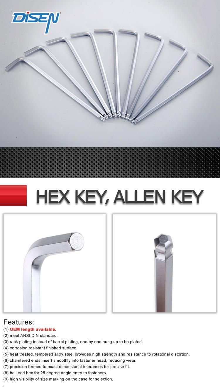 SAE Hex Key with Spring Ring Heat Treatment
