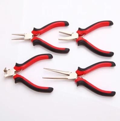 Professional Mini Pliers, Hand Tools, Hardware Tool, CRV or Carbon Steel, Nickel Plated, PVC Handle