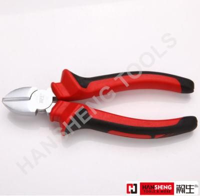 8&quot;, Made of Carbon Steel, Nickel Plated with PVC Handles, German Type, Diagonal Cutting Pliers, Combination Pliers, Hand Tool, Diagonal Cutting Pliers
