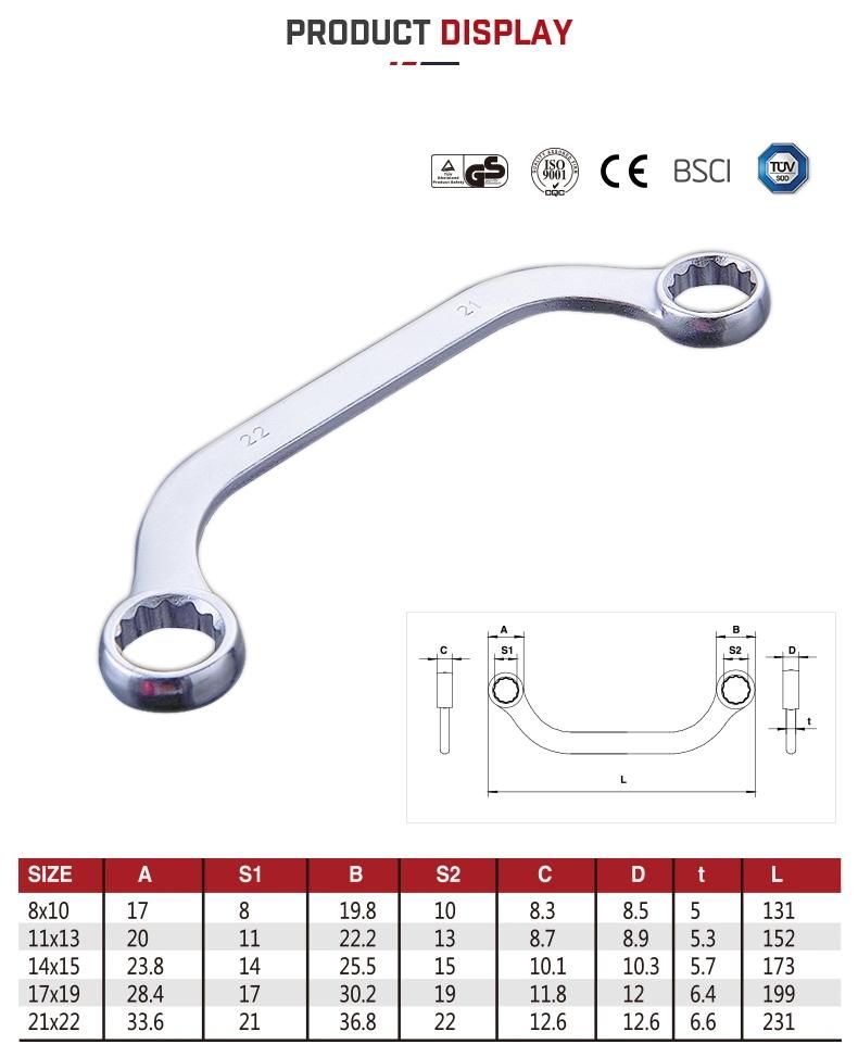 Special Type Double Ring Wrench C-Shaped Spanner