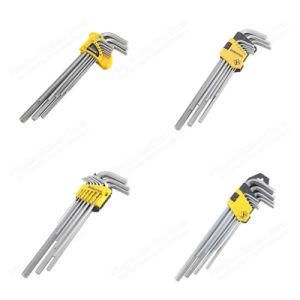 9PCS Extra Long Hex Key Set Chromed Wrench for Hand Tools