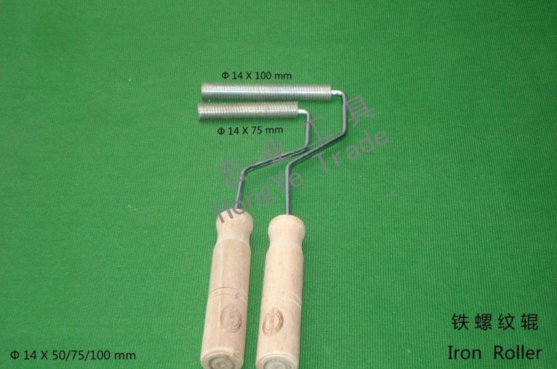 Customized Zinc Plated Plastic Handle Steel Spiral Roller for FRP Laminating