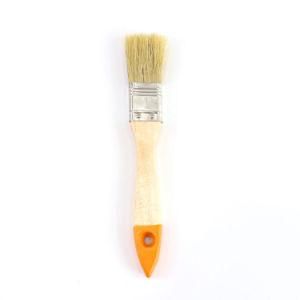 Bristle Brush Wire with Wooden Handle and Orange Tail Paint Brush