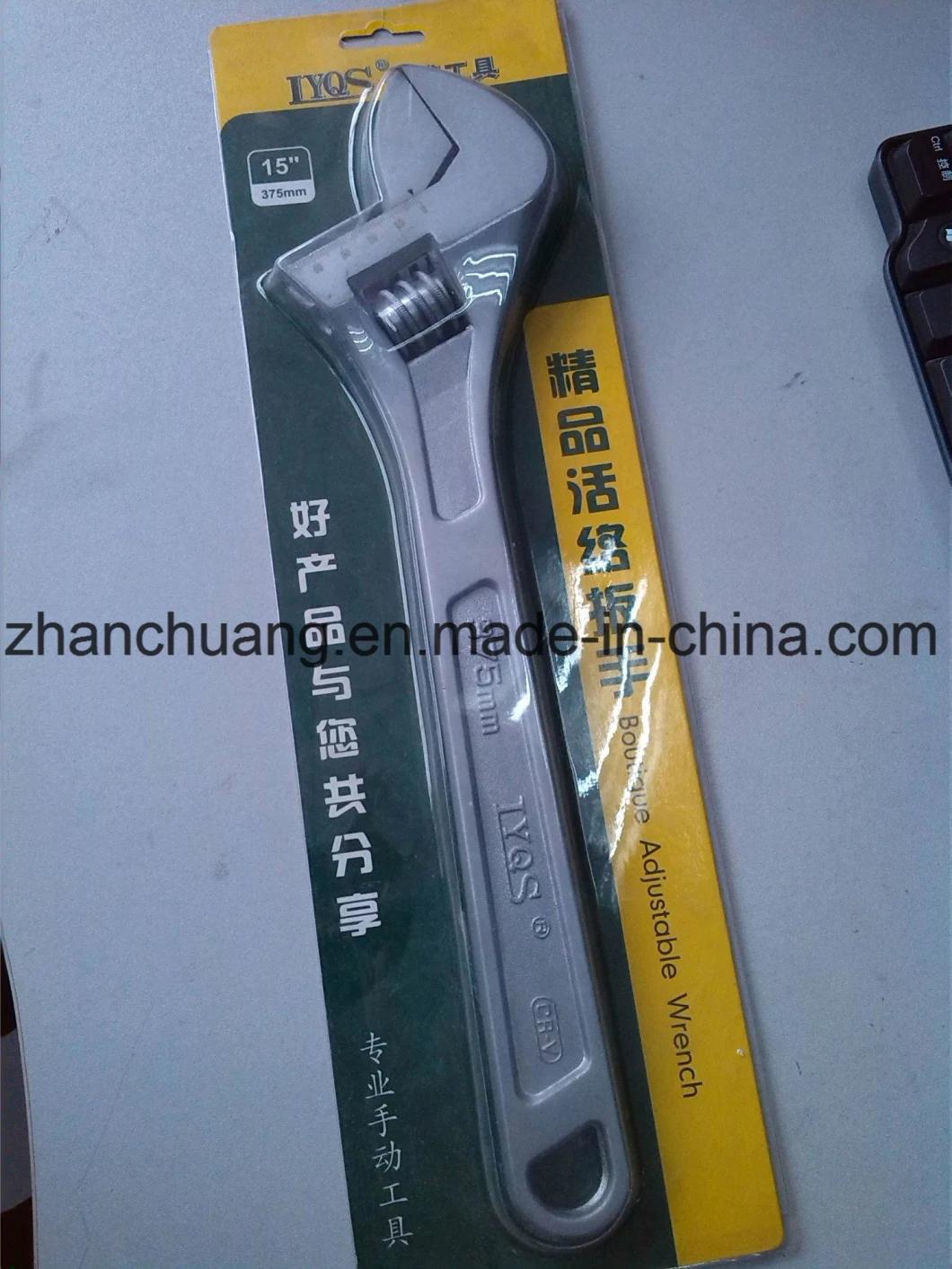 8" High Quality Carbon Steel Chrome Plated Adjustable Wrench/Spanner