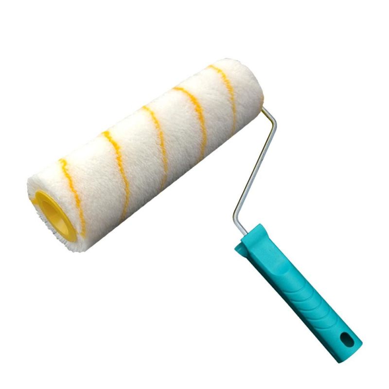 9 Inch Rubber Plastic Handle Paint Microfiber Roller Brush