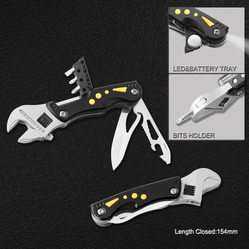 Multifunction Wrench Multi Function Tool with LED Flashlight (#8438AM)