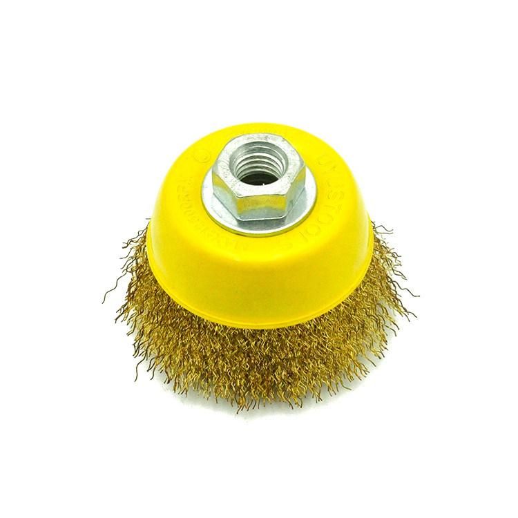 Rust Removal Cup Steel Wire Brush Brass Wire Brush Wire Cup Brush