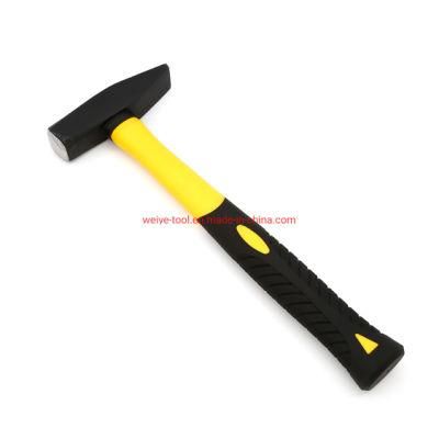 Carbon Steel Drop Forged German Type Machinist Hammer with Fiberglass Handle