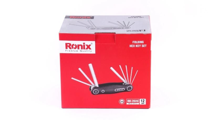 Ronix Model Rh-2021 Hand Tools 8PCS CRV Material Allen Wrench Handle Folding Torx Key Set