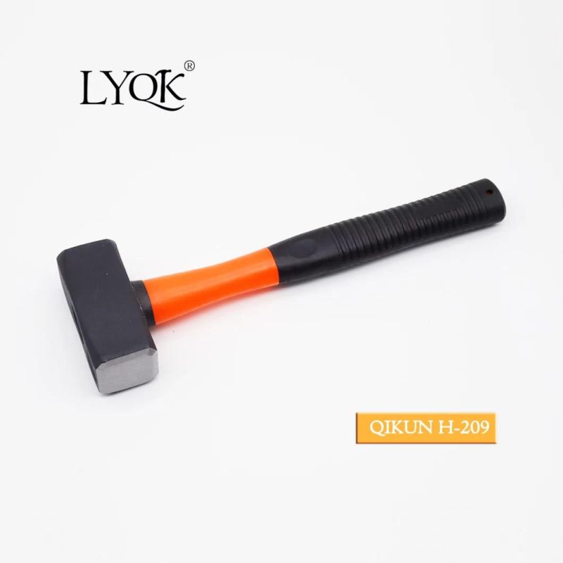 H-207 Construction Hardware Hand Tools Plastic Coated Handle German Type Stoning Stone Hammer