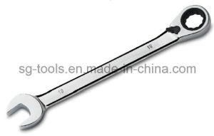 Combination Reversible Ratchet Wrench Galvanized and Chrome Plated