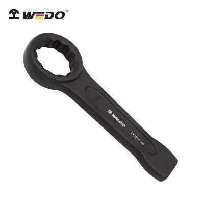 WEDO Striking Box Wrench Strong Torque Labor Saving Black-Spray on Surface 40cr Slogging Ring Spanner