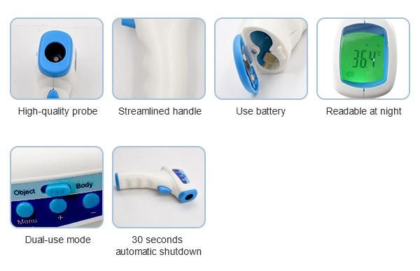 Household Electronic LED Infrared Forehead Temperature Gun No Touch Body Thermometer for Human Body