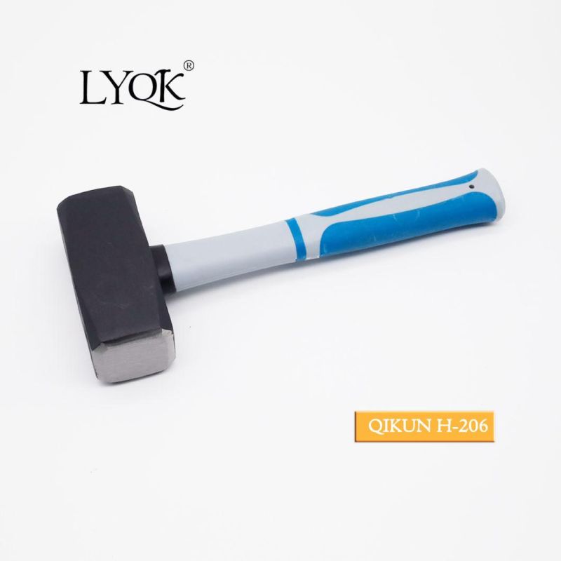 H-205 Construction Hardware Hand Tools Plastic Coated Handle German Type Stoning Stone Hammer