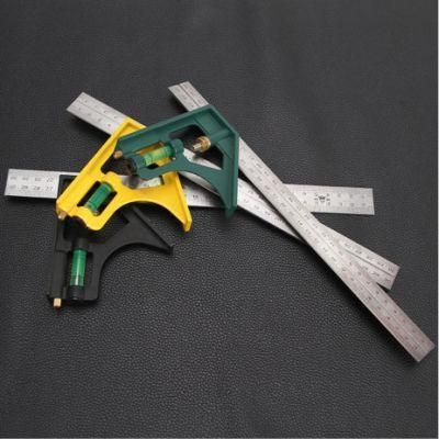 Horizontal Movable Square Aluminum Alloy 45 Degree Right Angle Ruler