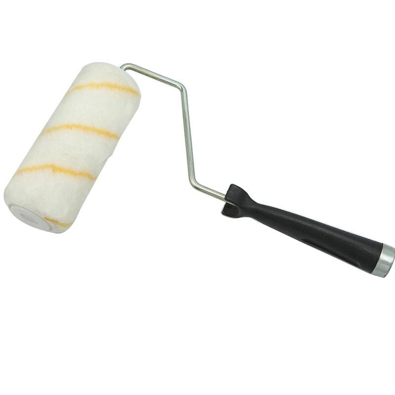 7" Pile 12mm Yellow Stripe Acrylic Paint Roller Brush for House Painting