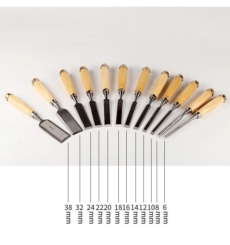 Wooden Handle Wood Carving Chisels Wood Flat Chisels (SED-FCW)