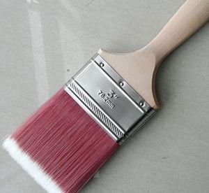 Tapered Solid Filament Paint Brush with Long Wooden Handle