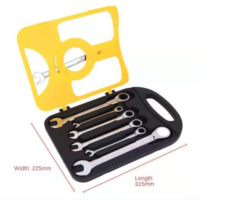 High Quality Durable Ratchet Wrench 7-Piece Combination Spanner Set