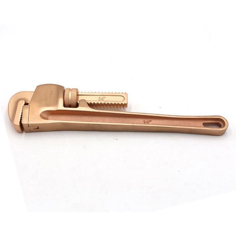 WEDO High Quality Beryllium Copper Pipe Wrench (American Type) Non-Magnetic/Sparking Pipe Spanner