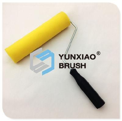 Yellow Rubber (EVA) Roller Brush with Plastic Handle