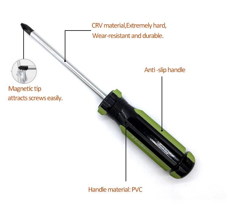 Magnetic Tip Cross Head Screwdriver with Non-Slip Handle
