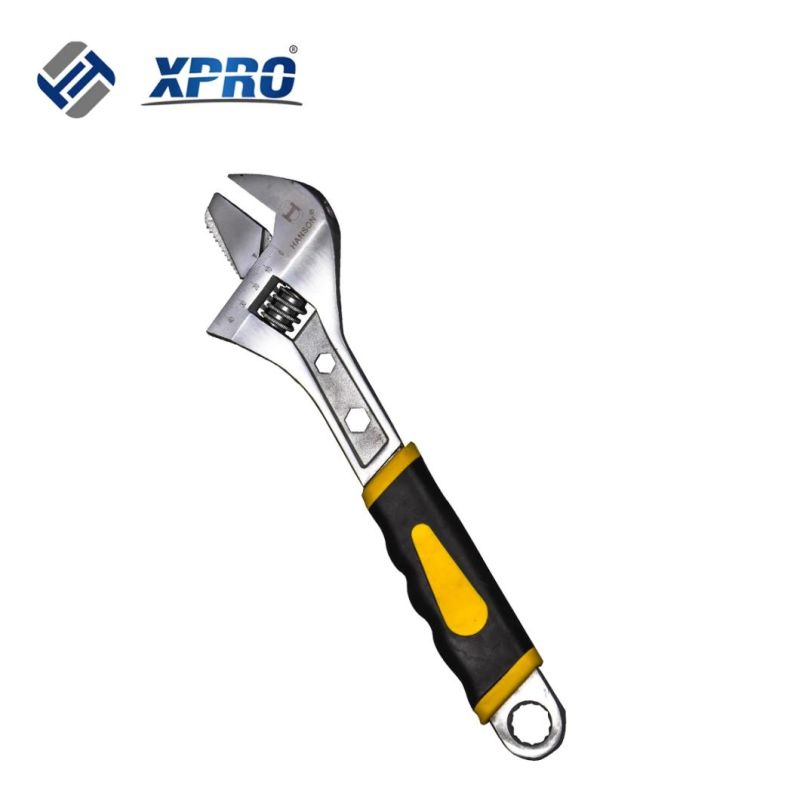 Carbon Steel Adjustable Wrench with Plastic Handle 6inch