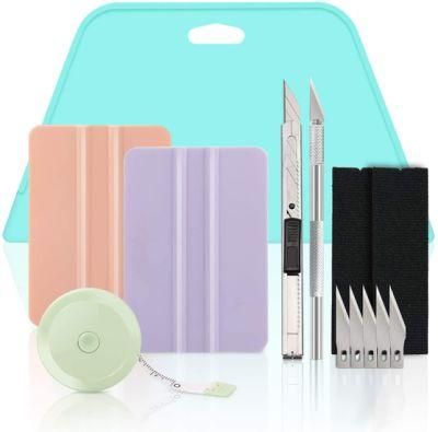 Wallpaper Smoothing Tool Kit for Contact Paper Adhesive Vinyl with Squeegees Knife and Measure Tape 13PCS/Pack