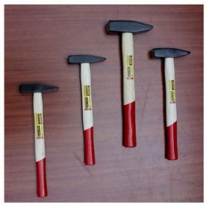 C45 Steel Forged 500g 800g Machinist Hammer with Wooden and Plastic TPR Handle