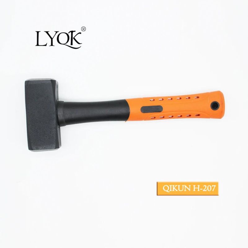 H-206 Construction Hardware Hand Tools Plastic Coated Handle German Type Stoning Stone Hammer