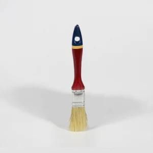 Natural Bristle Flat Paint Brush with Plastic Handle
