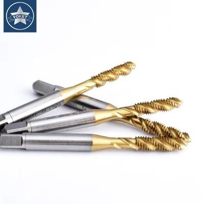 Hsse-M35 with Tin Spiral Fluted Taps Unf Uns 5/16 3/8 7/16 1/2 9/16 5/8 3/4 Machine Screw Fine Thread Tap