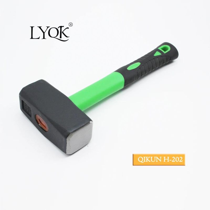 H-202 Construction Hardware Hand Tools Plastic Coated Handle German Type Stoning Stone Hammer