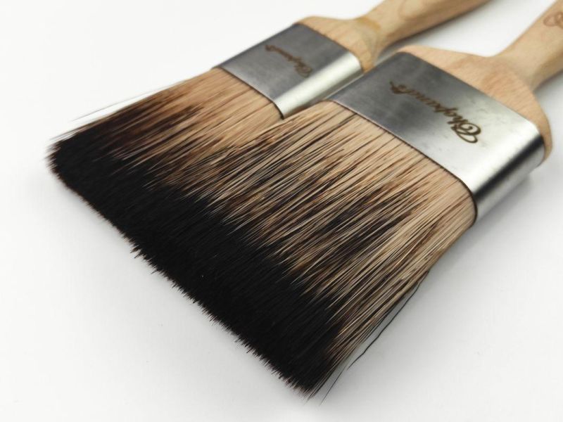 Premium Synthetic Filament Paint Brush with Long Wooden Handle