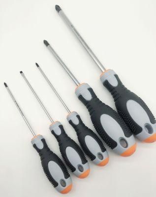 Screwdrivers with Three Color Handle, Cr-V Blade